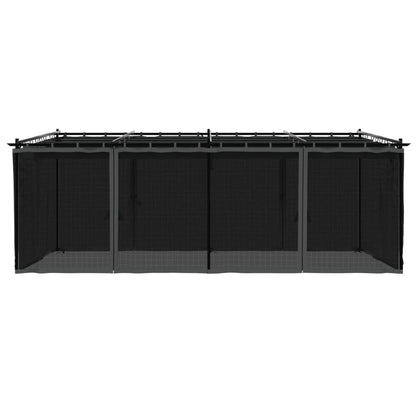 vidaXL Gazebo with Mesh Walls Anthracite 6x3 m Steel