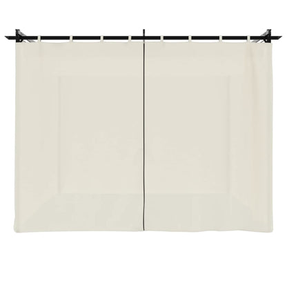 vidaXL Gazebo with Curtains Cream 3x3 m Steel