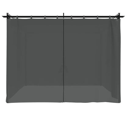 vidaXL Gazebo with Curtains Anthracite 3x3 m Steel