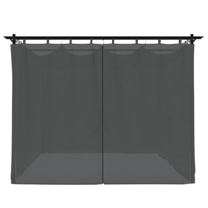 vidaXL Gazebo with Curtains Anthracite 3x3 m Steel
