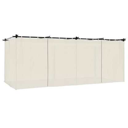 vidaXL Gazebo with Curtains Cream 6x3 m Steel