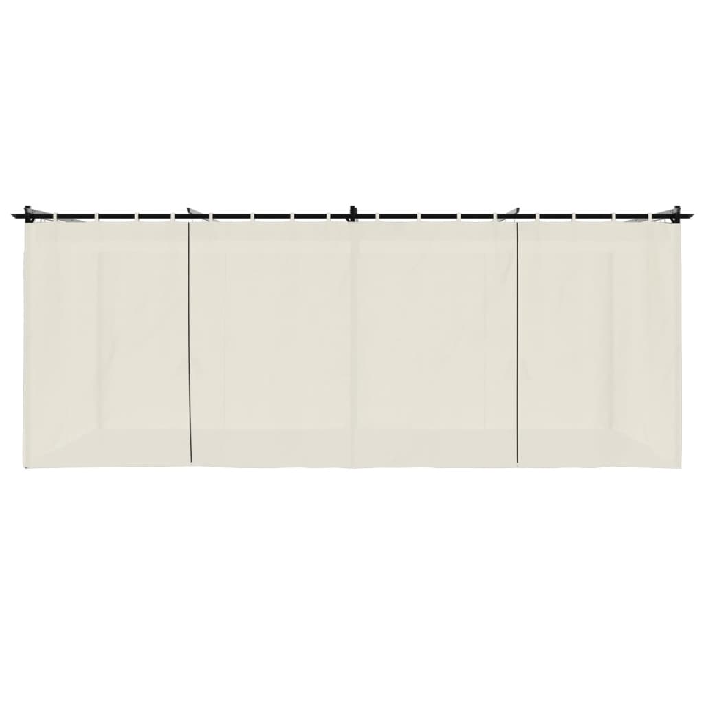 vidaXL Gazebo with Curtains Cream 6x3 m Steel
