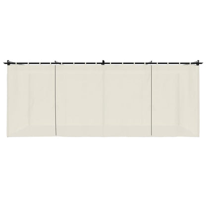 vidaXL Gazebo with Curtains Cream 6x3 m Steel