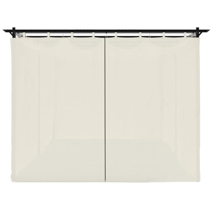 vidaXL Gazebo with Curtains Cream 6x3 m Steel