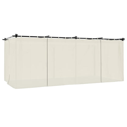vidaXL Gazebo with Curtains Cream 6x3 m Steel