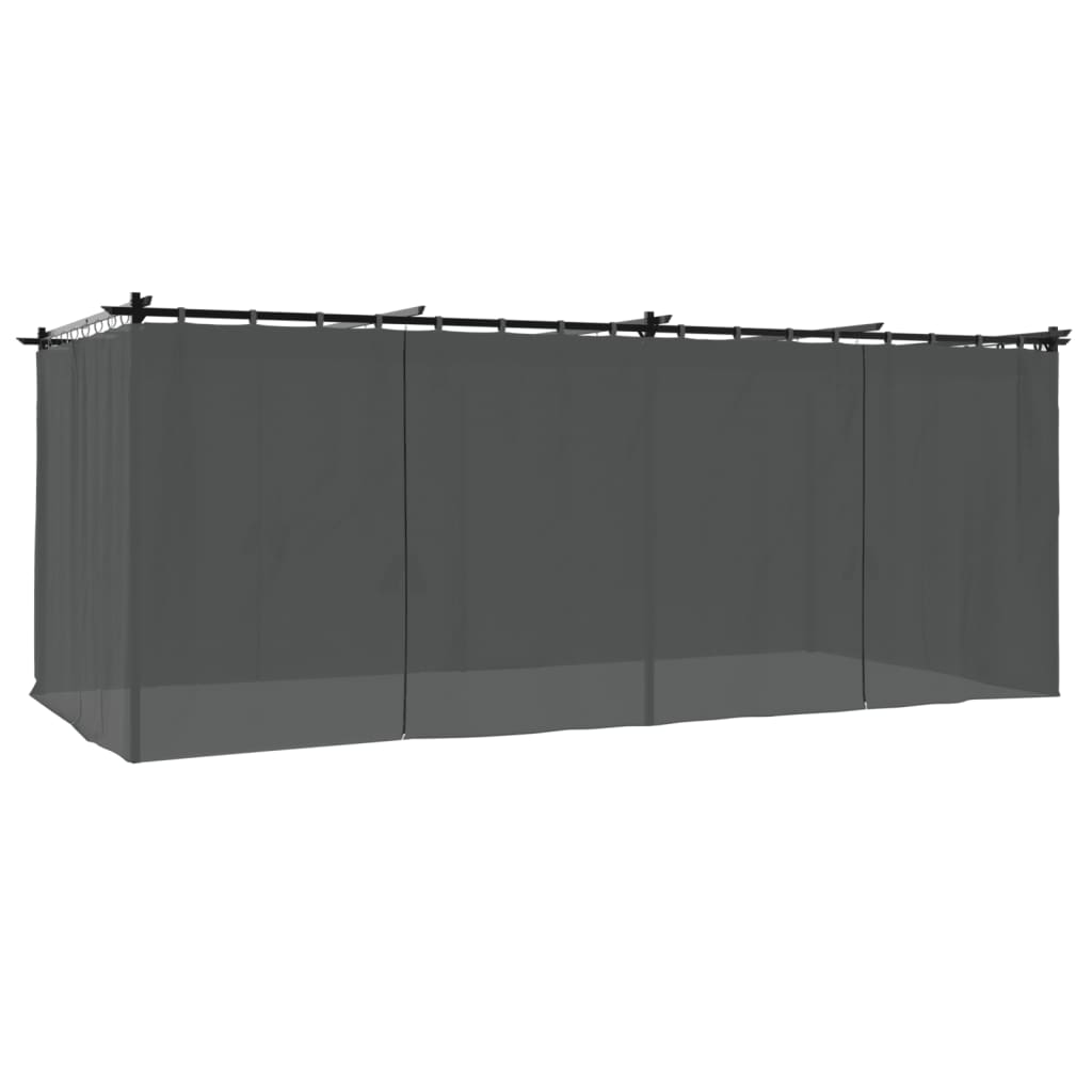 vidaXL Gazebo with Curtains Anthracite 6x3 m Steel