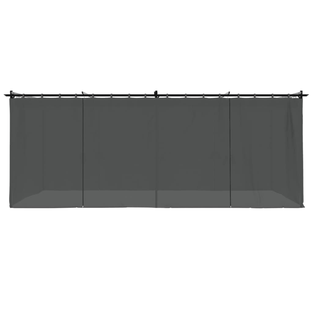 vidaXL Gazebo with Curtains Anthracite 6x3 m Steel