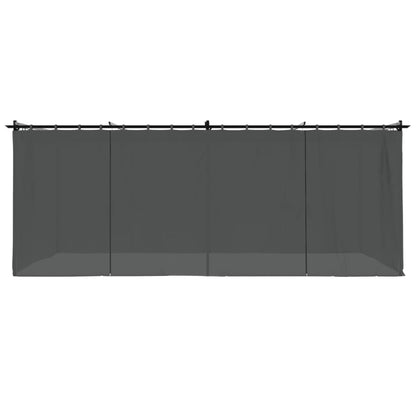 vidaXL Gazebo with Curtains Anthracite 6x3 m Steel