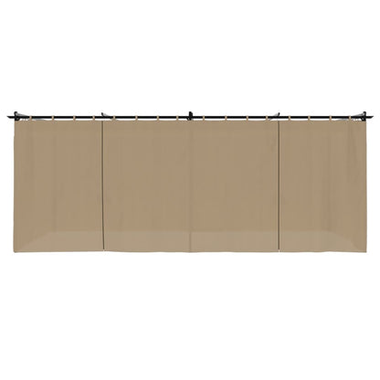 vidaXL Gazebo with Curtains Taupe 6x3 m Steel