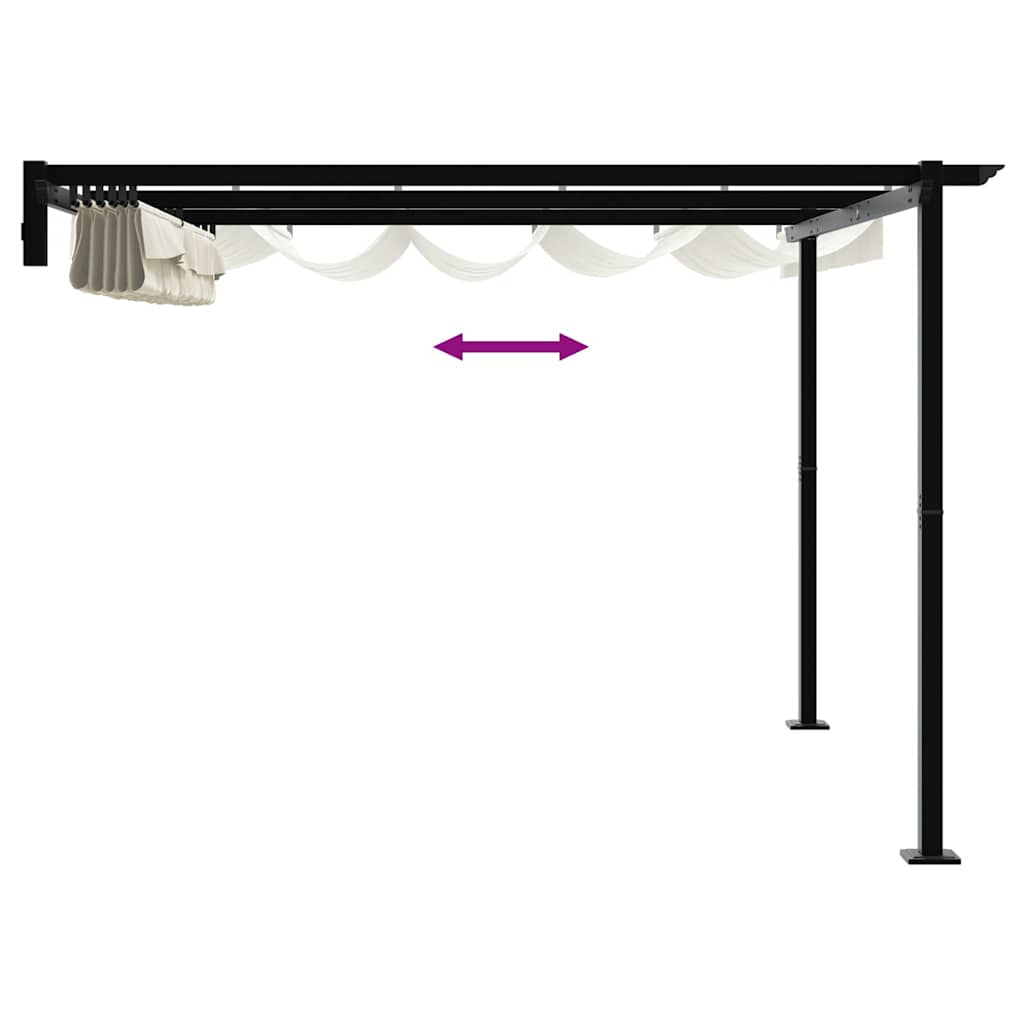 vidaXL Gazebo 300 x 300 x 200 cm Cream Polyester