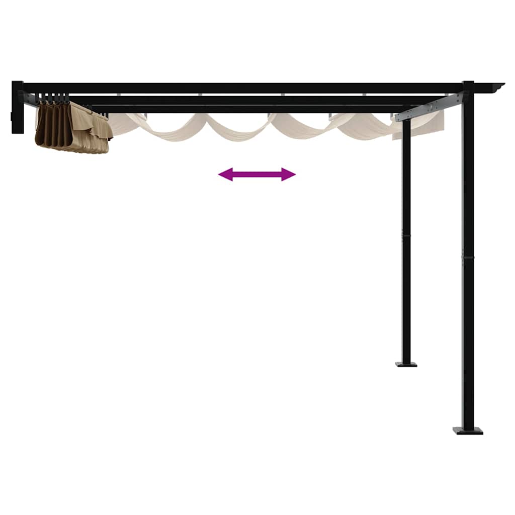 vidaXL Gazebo 300 x 300 x 200 cm Taupe Polyester