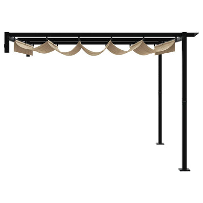 vidaXL Gazebo 300 x 300 x 200 cm Taupe Polyester