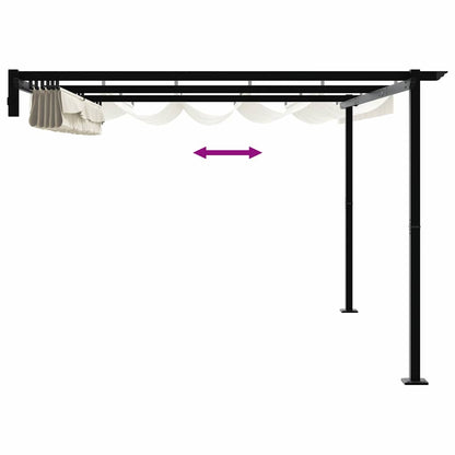 vidaXL Gazebo 400 x 300 x 200 cm Cream Polyester