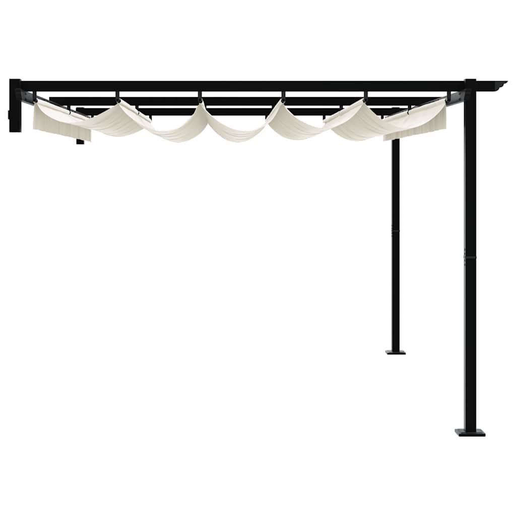 vidaXL Gazebo 400 x 300 x 200 cm Cream Polyester