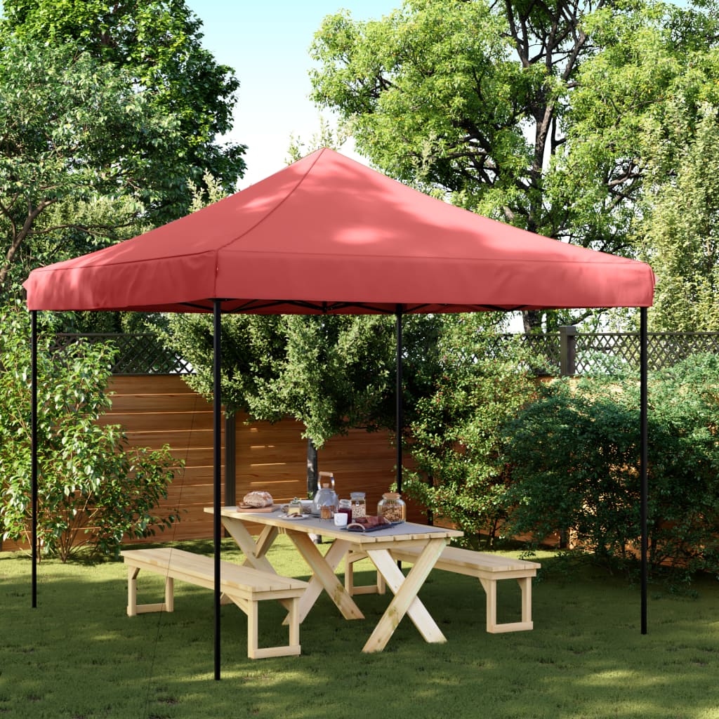 vidaXL Foldable Party Tent Pop-Up Burgundy 292x292x315 cm - Red