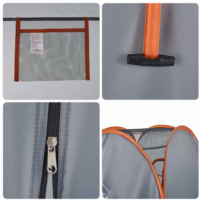 vidaXL Privacy Tent Grey and Orange Pop-up Waterproof