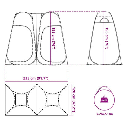 vidaXL Privacy Tent Green Pop-up Waterproof - 36067