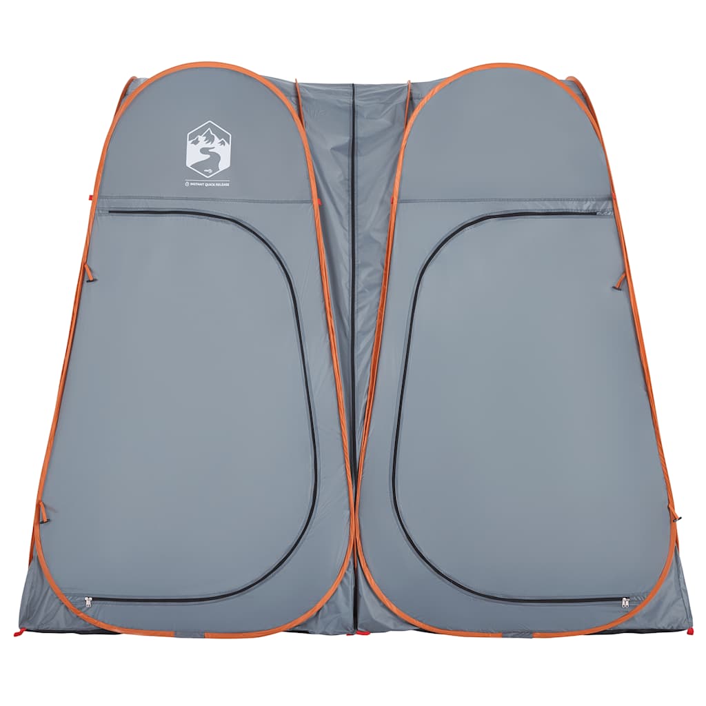 vidaXL Privacy Tent Grey and Orange Pop-up Waterproof - 36073
