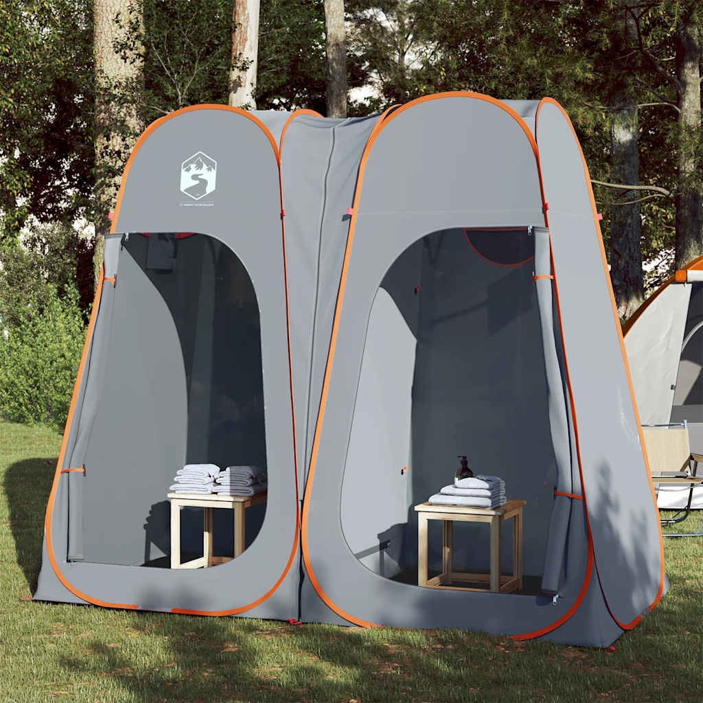 vidaXL Privacy Tent Grey and Orange Pop-up Waterproof - 36073