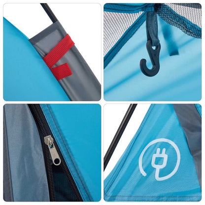 vidaXL Camping Tent Dome 5-Person Blue Quick Release