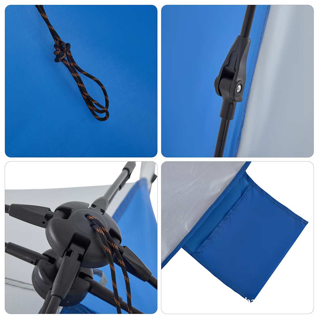vidaXL Beach Tent Azure Blue Quick Release Waterproof