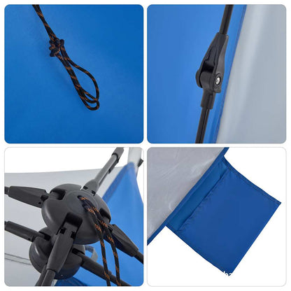 vidaXL Beach Tent Azure Blue Quick Release Waterproof