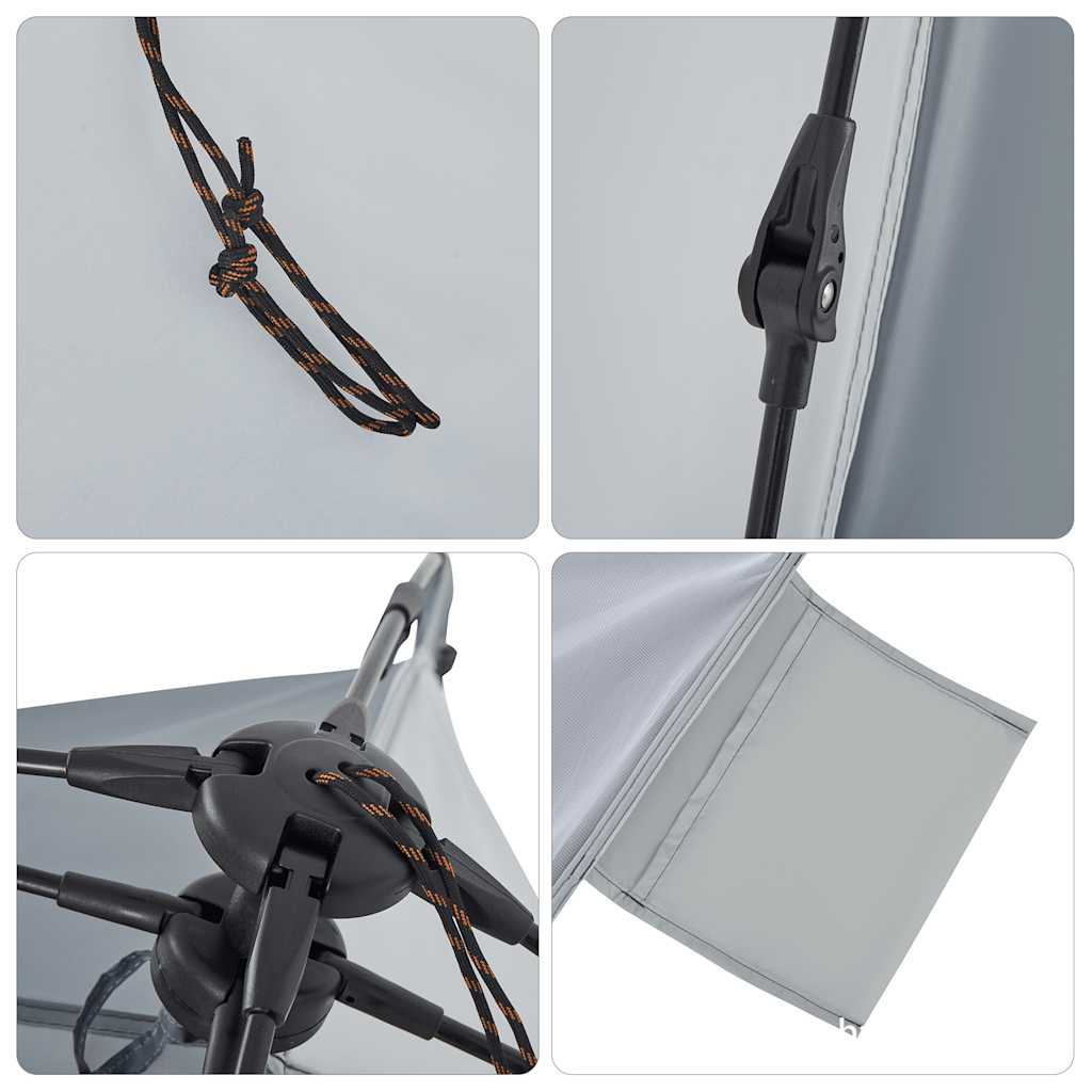 vidaXL Beach Tent Grey Quick Release Waterproof