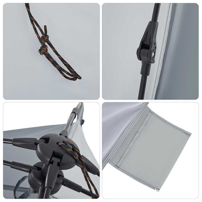 vidaXL Beach Tent Grey Quick Release Waterproof