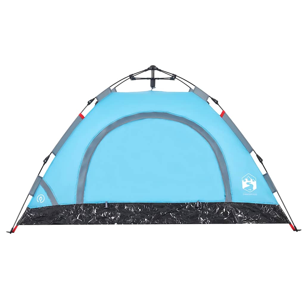 vidaXL Camping Tent 2-Person Blue Quick Release