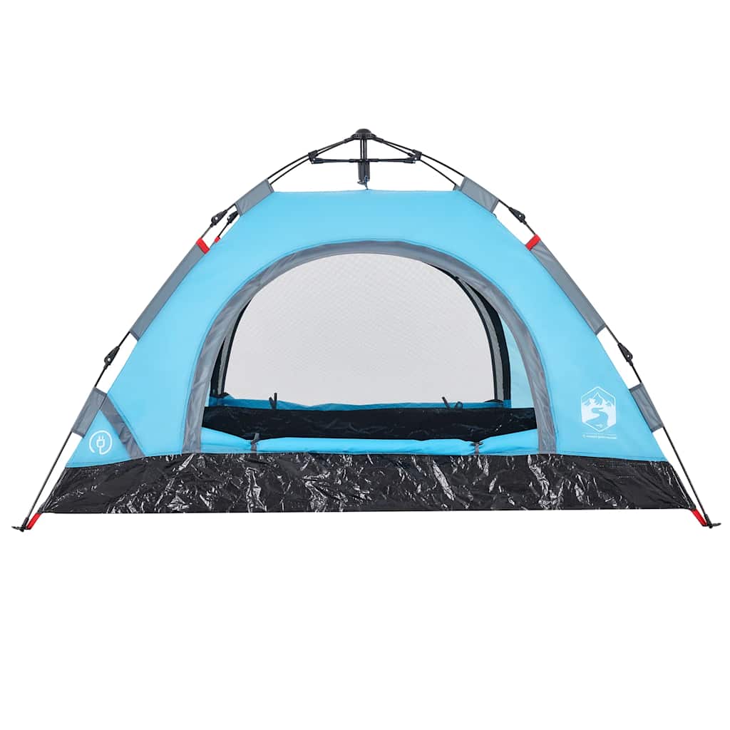 vidaXL Camping Tent 2-Person Blue Quick Release