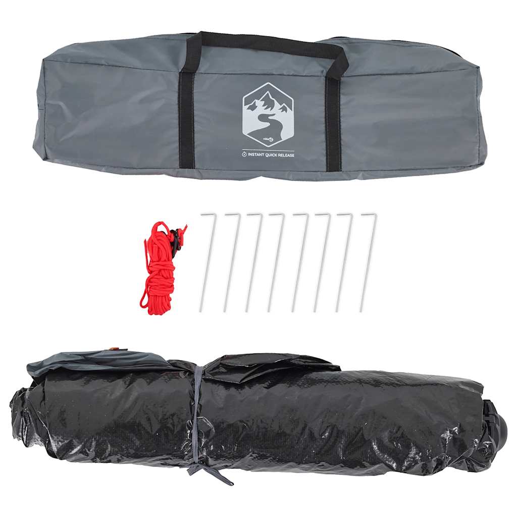 vidaXL Camping Tent 2-Person Grey and Orange Quick Release