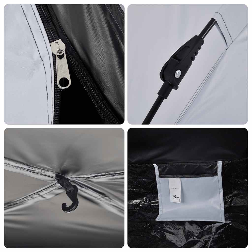 vidaXL Camping Tent 3-Person White Blackout Fabric Quick Release