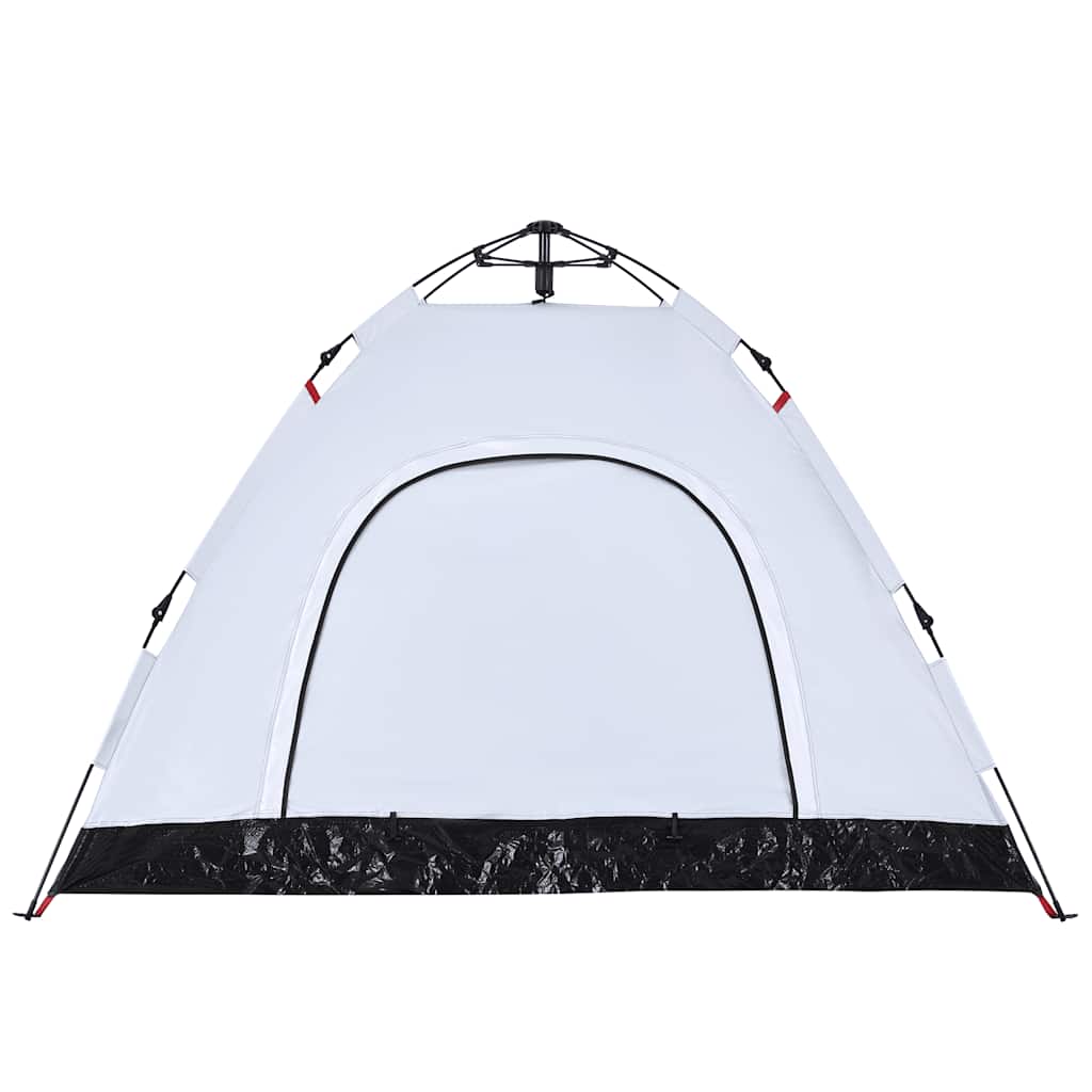 vidaXL Camping Tent 3-Person White Blackout Fabric Quick Release
