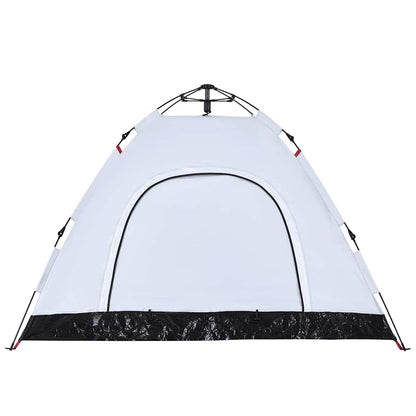 vidaXL Camping Tent 3-Person White Blackout Fabric Quick Release