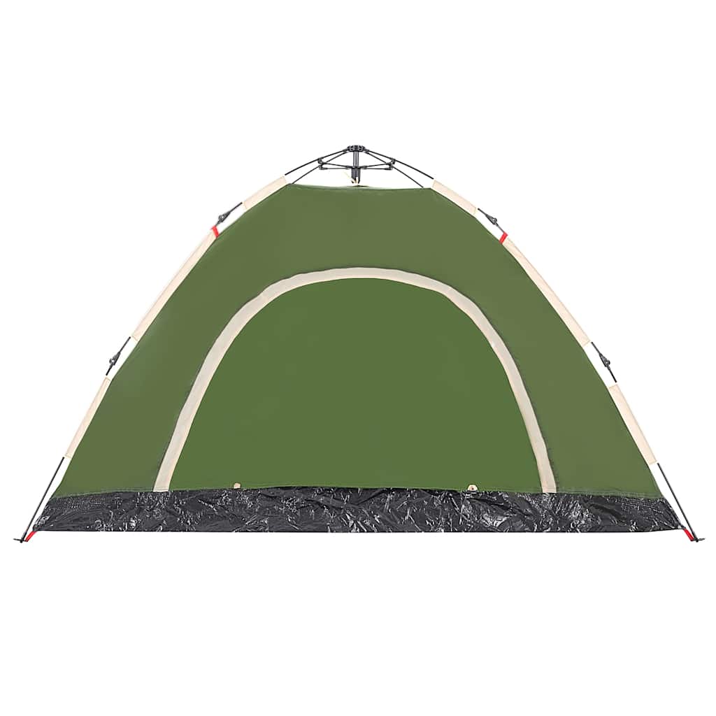 vidaXL Camping Tent 4-Person Green Quick Release