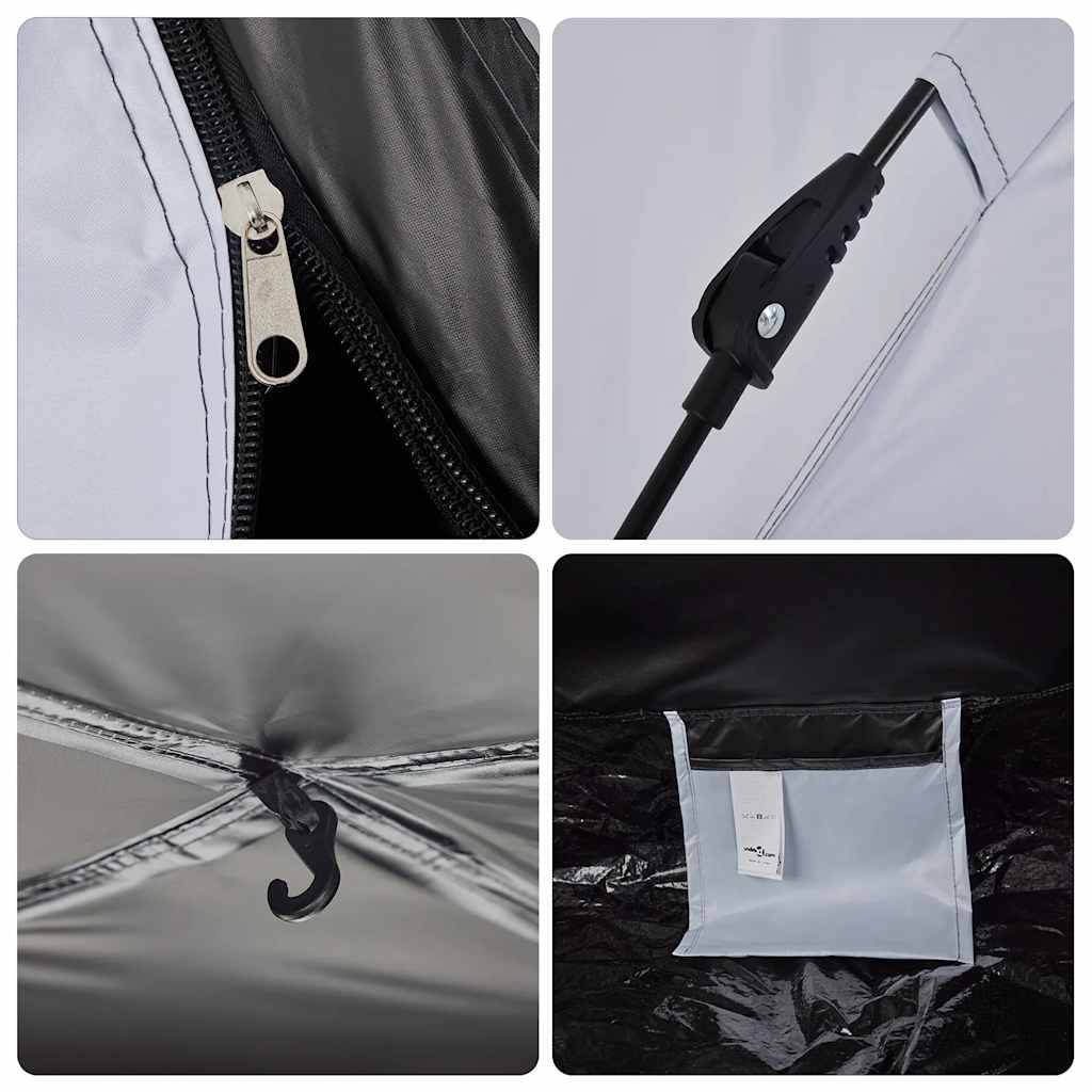 vidaXL Camping Tent 4-Person White Blackout Fabric Quick Release