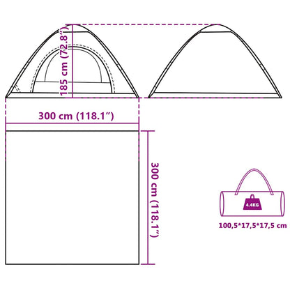 vidaXL Camping Tent 5-Person Blue Quick Release