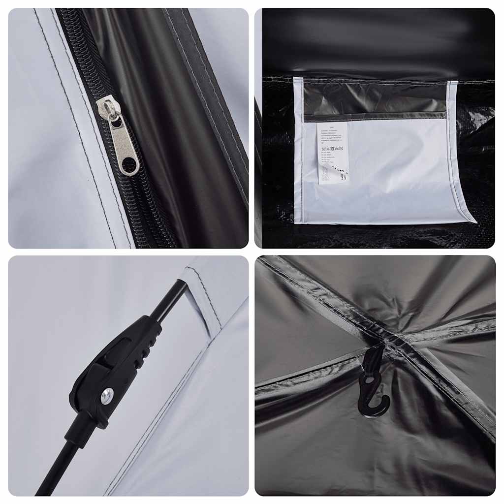 vidaXL Camping Tent 5-Person White Blackout Fabric Quick Release