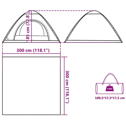 vidaXL Camping Tent 5-Person White Blackout Fabric Quick Release