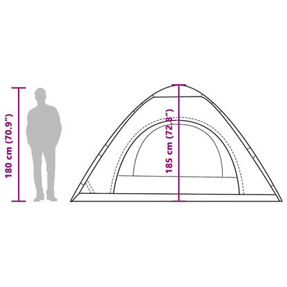 vidaXL Camping Tent 5-Person White Blackout Fabric Quick Release
