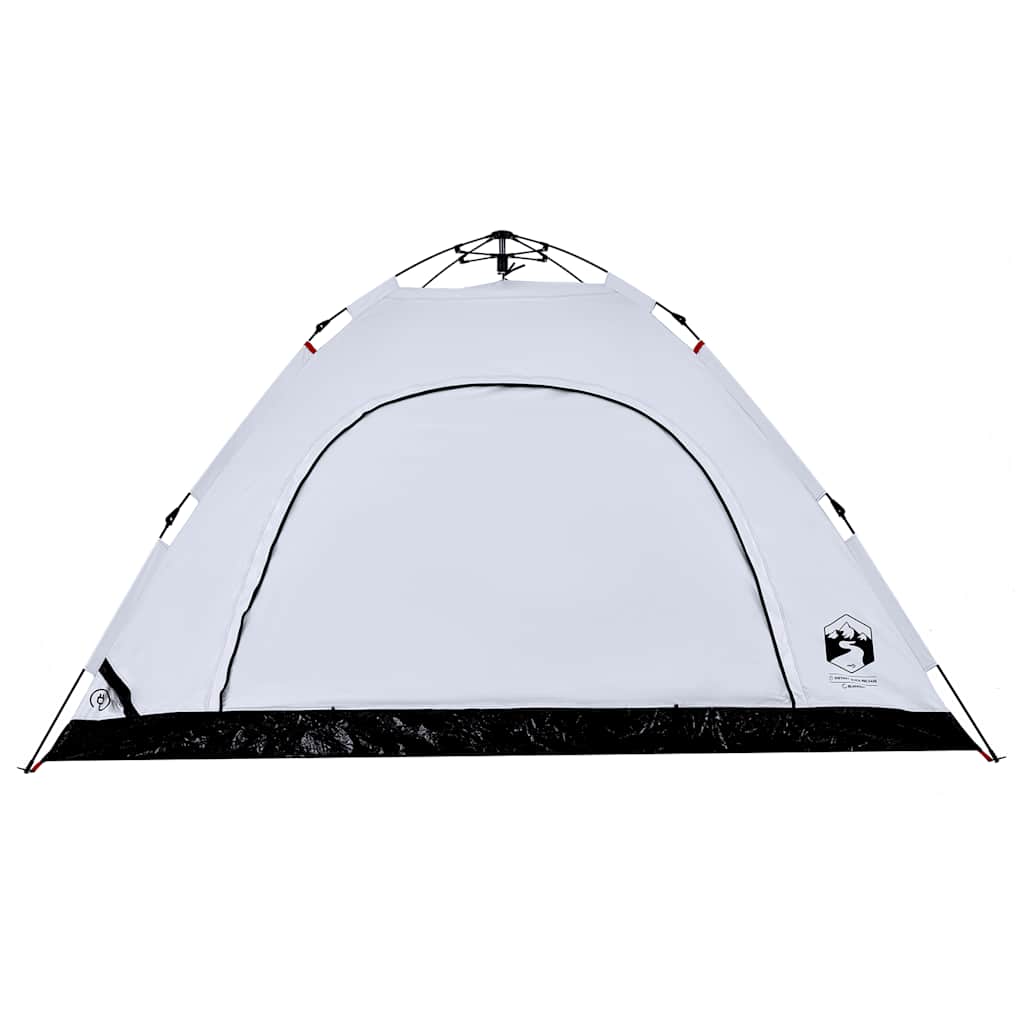 vidaXL Camping Tent 5-Person White Blackout Fabric Quick Release
