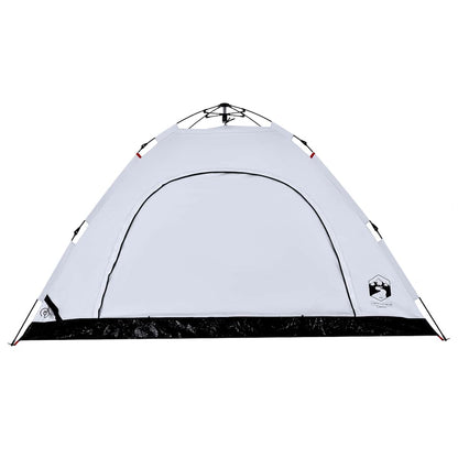 vidaXL Camping Tent 5-Person White Blackout Fabric Quick Release