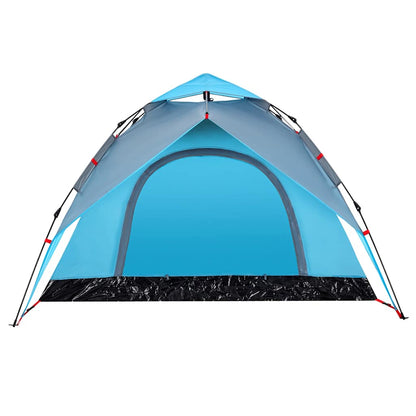 vidaXL Camping Tent Dome 3-Person Blue Quick Release