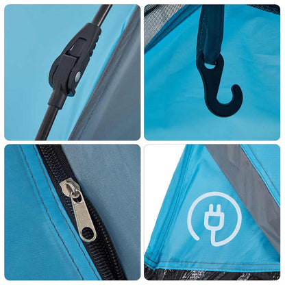 vidaXL Camping Tent Dome 4-Person Blue Quick Release - 36281