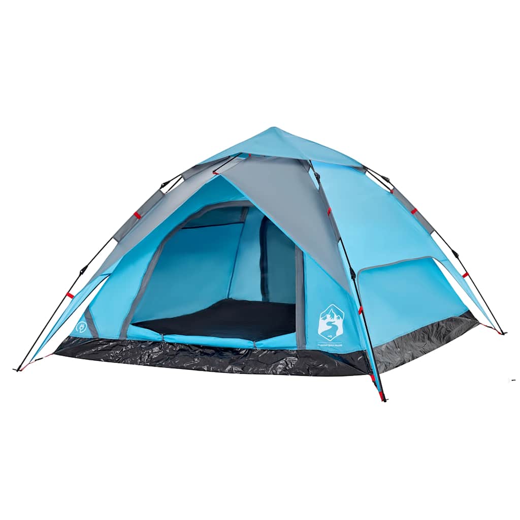 vidaXL Camping Tent Dome 4-Person Blue Quick Release - 36281