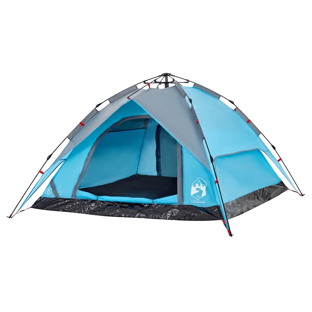 vidaXL Camping Tent Dome 4-Person Blue Quick Release - 36281