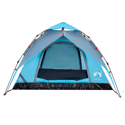 vidaXL Camping Tent Dome 4-Person Blue Quick Release - 36281