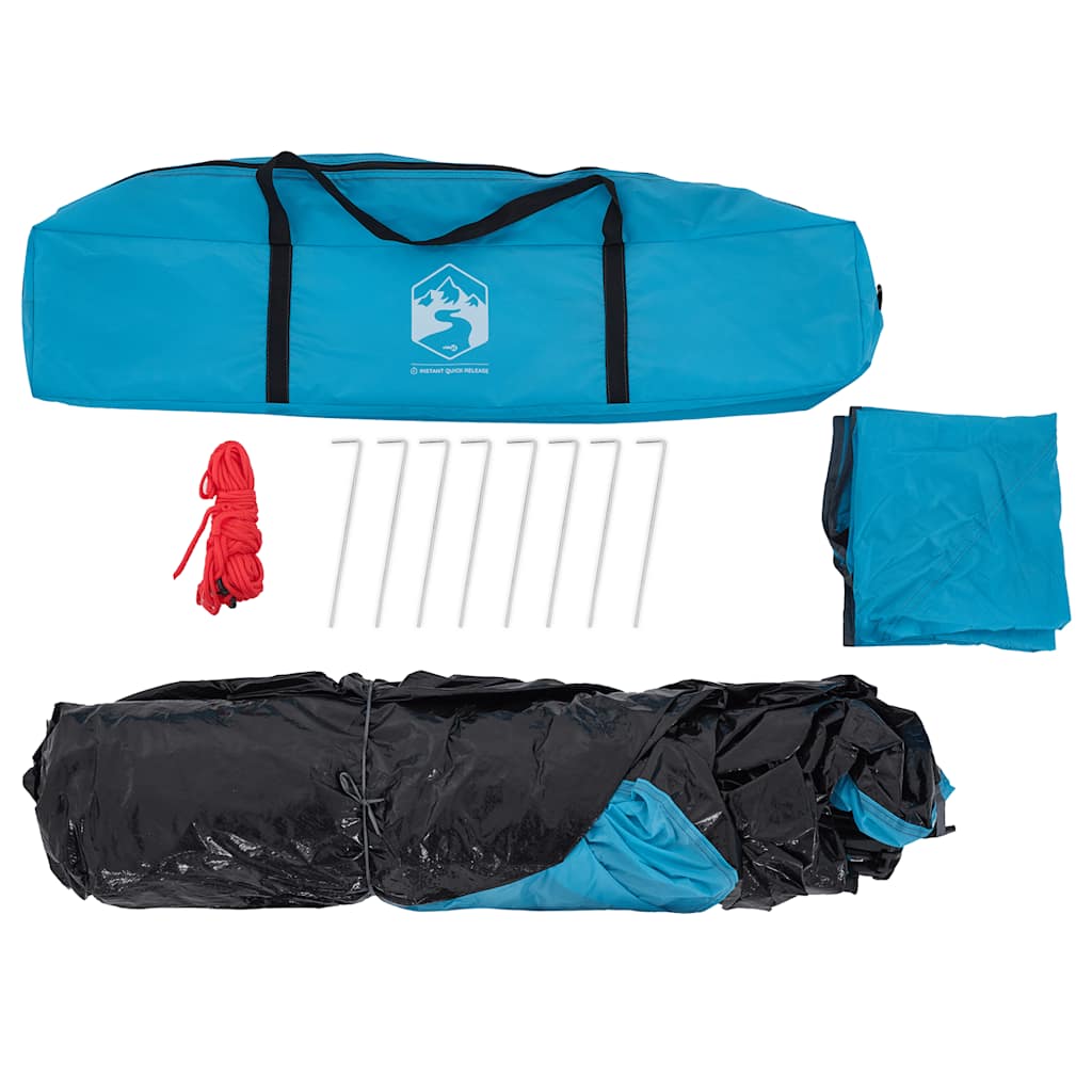 vidaXL Camping Tent Dome 4-Person Blue Quick Release - 36281