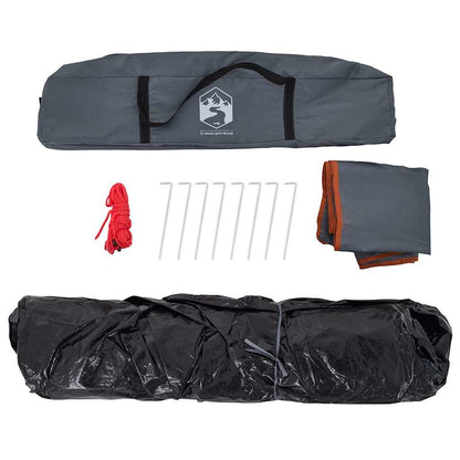 vidaXL Camping Tent Dome 4-Person Grey and Orange Quick Release - 36282