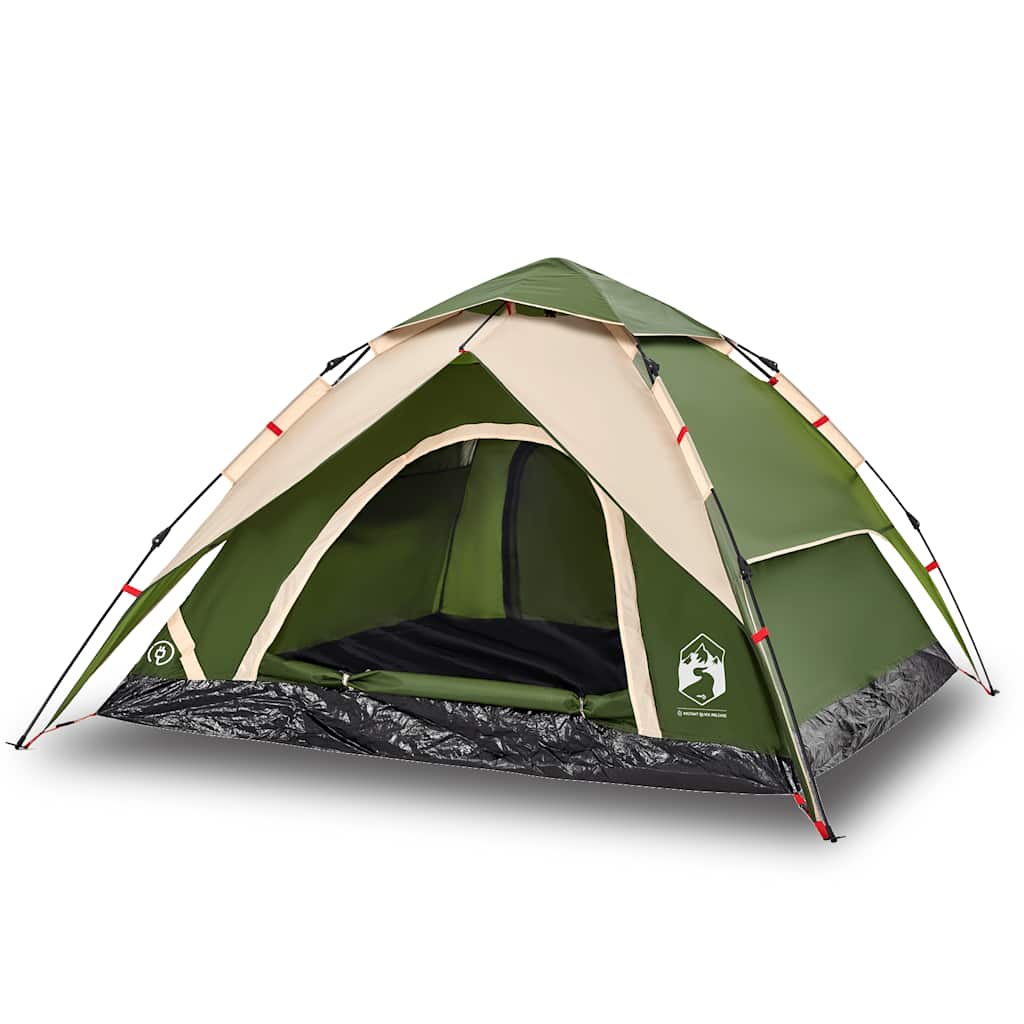 vidaXL Camping Tent Dome 5-Person Green Quick Release - 36296